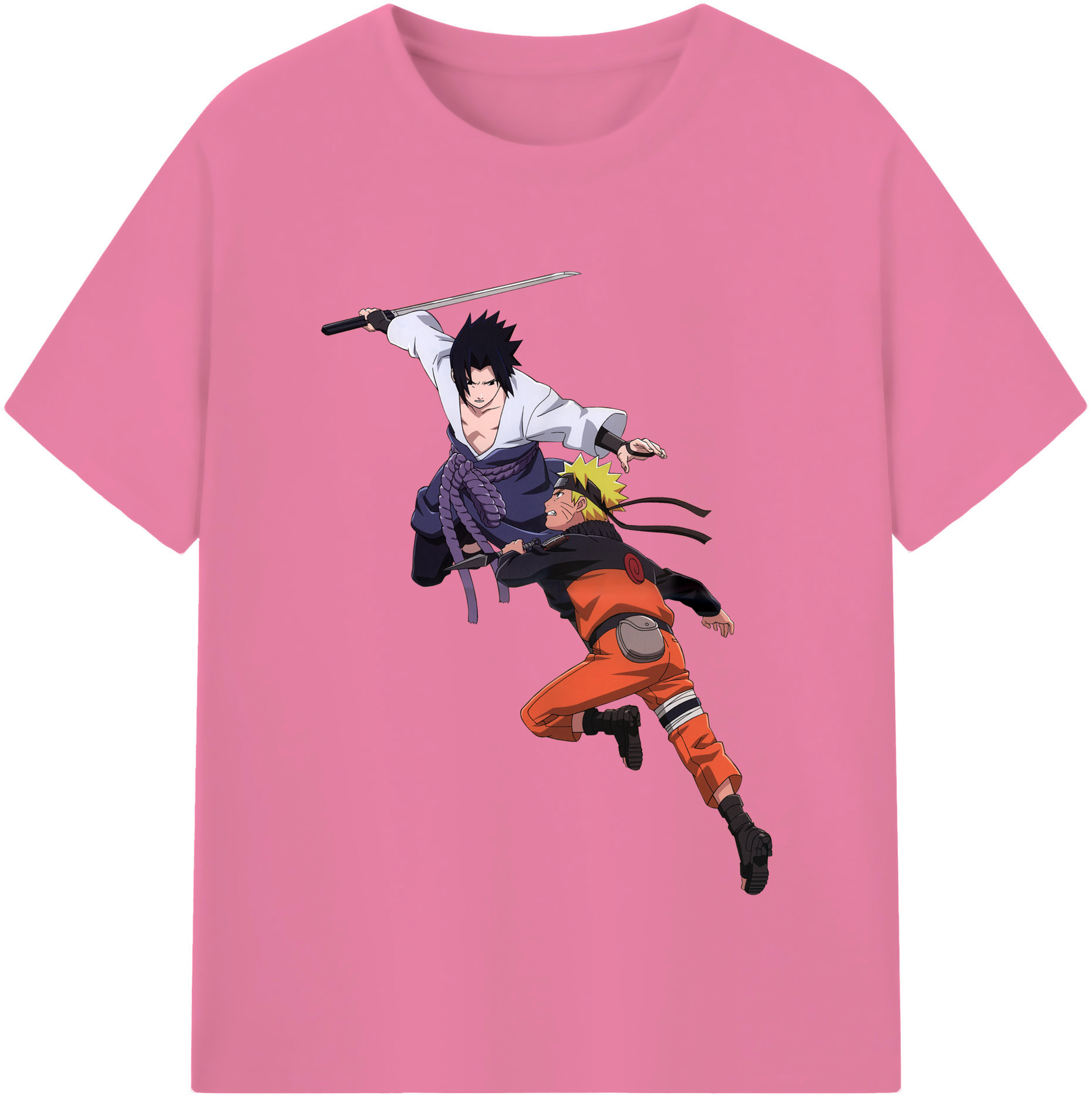 （画像用） NARUTO -ナルト- うちは サスケ Uchiha Sasuke 綿100％半袖Tシャツ（フロントプリント）